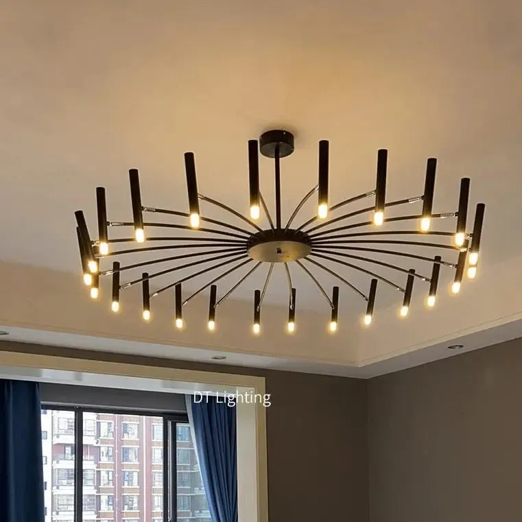 Bent Adjustable Chandelier