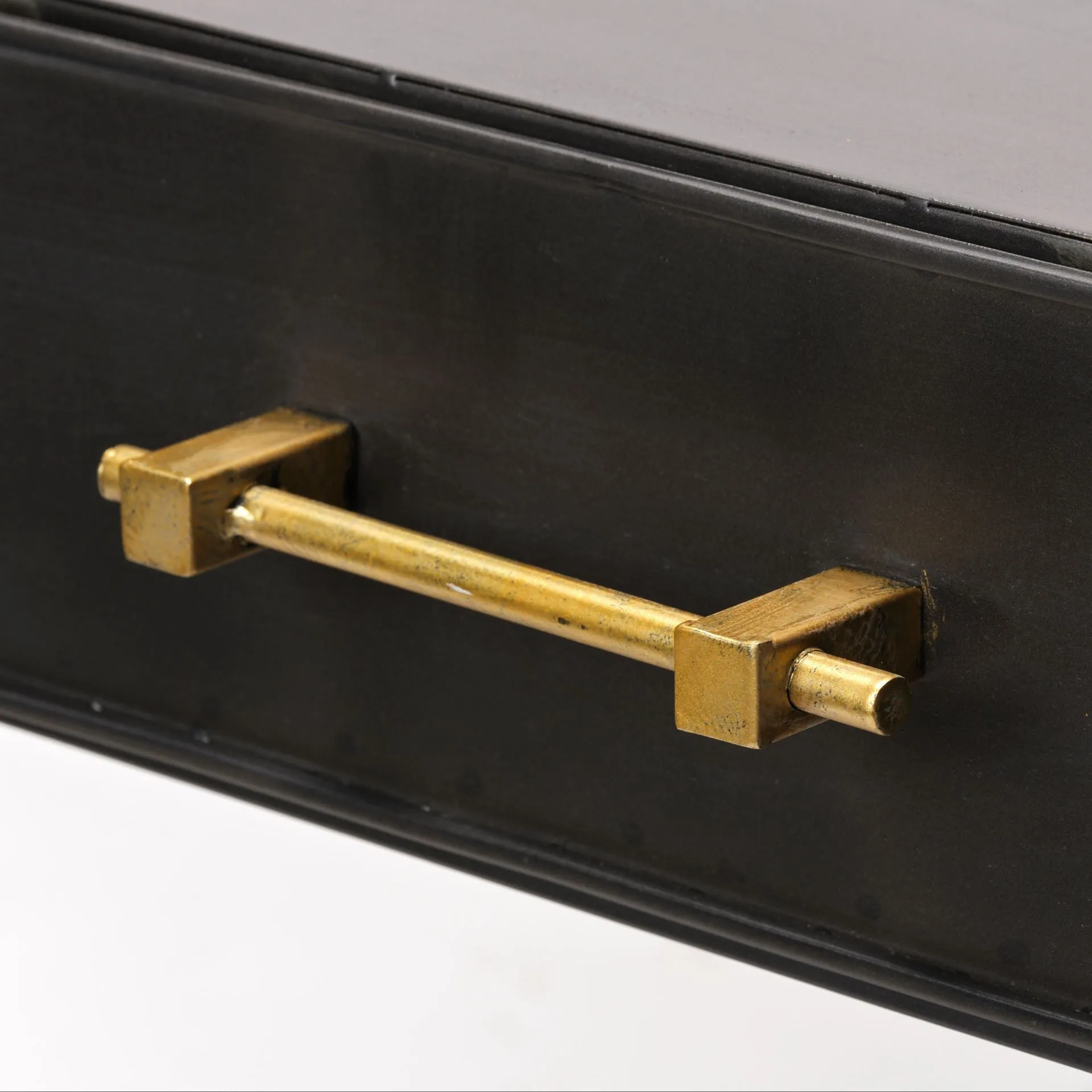 Black Metal Matte Finish Writing Desk With 3 Drawers By Homeroots