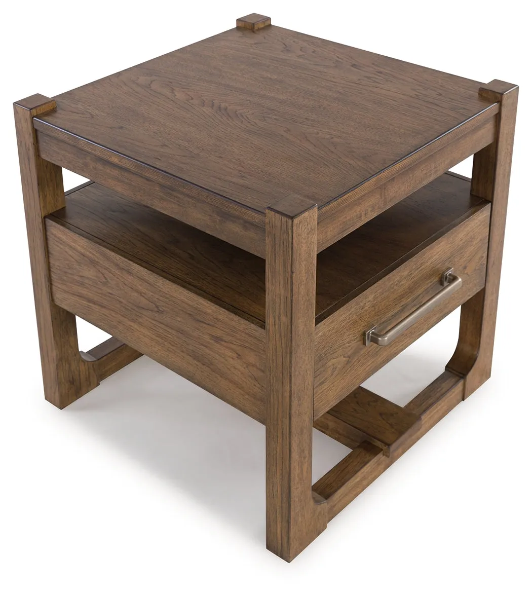 Cabalynn Coffee Table with 1 End Table in Light Brown