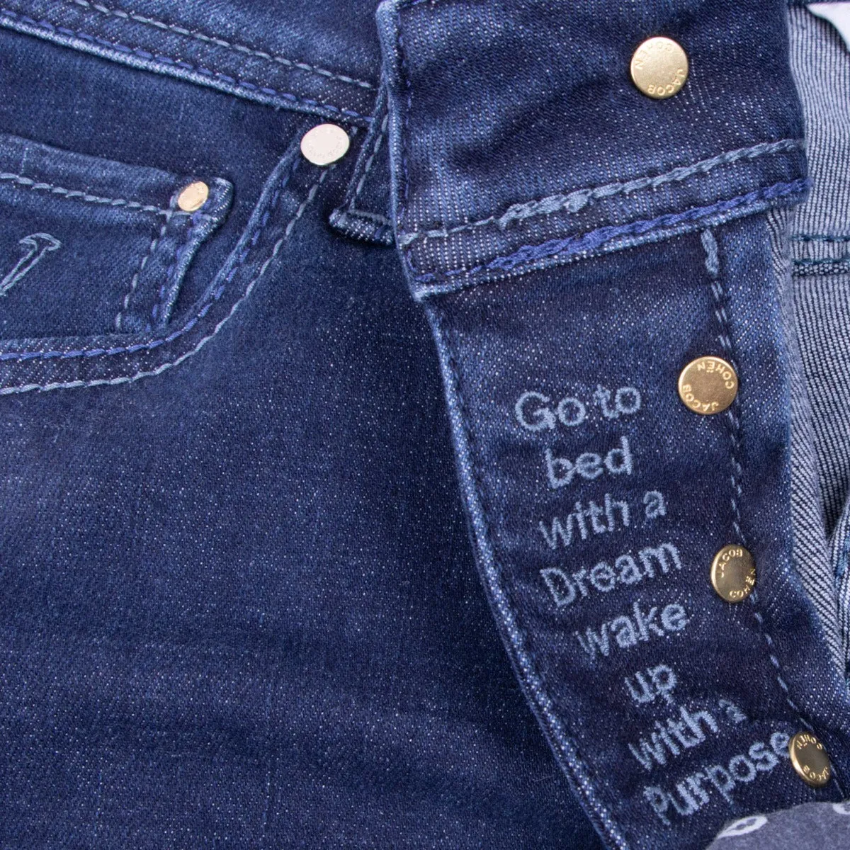 Mid Blue 'Nick' Stretch Slim Fit Jeans