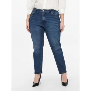Only Carmakoma Mom Jeans in Dark Blue Denim