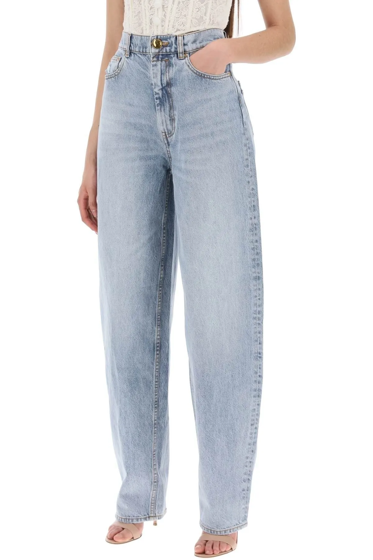 "CURVED LEG NATURAL JEANS FOR